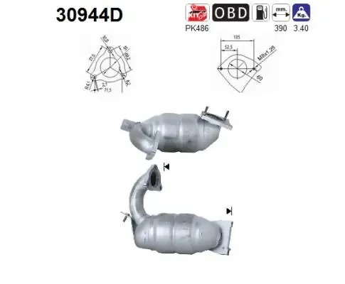 Катализатор 30944D AS/Auto Storm