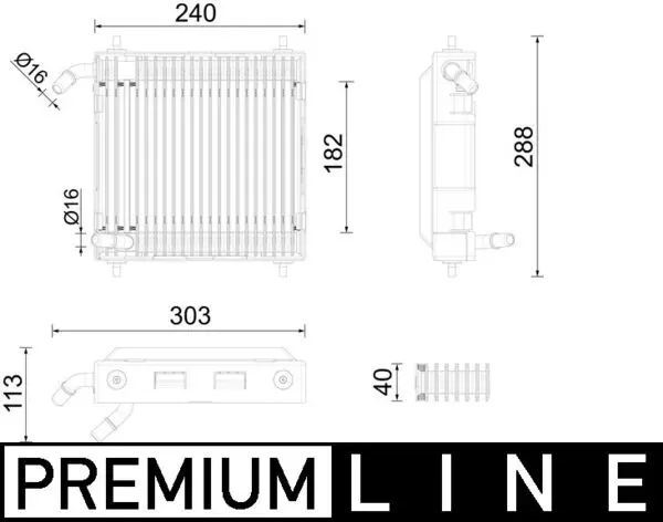 Радиатор масляный правый CLC291000P Mahle Original