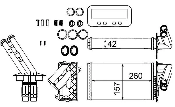 Радиатор печки AH103000S Mahle Original
