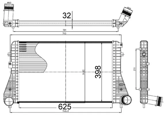 Интеркулер CI517000S Mahle Original