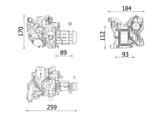 Радиатор системы EGR CE42000P Mahle Original