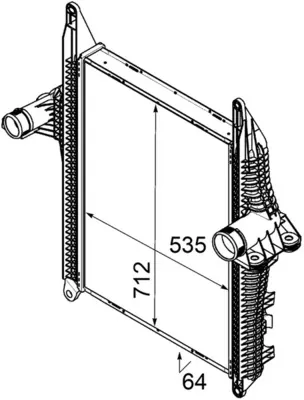 Интеркулер CI178000P Mahle Original
