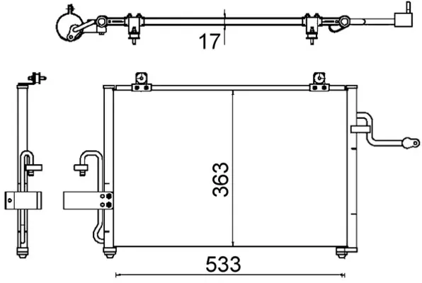 Радиатор кондиционера AC645000S Mahle Original