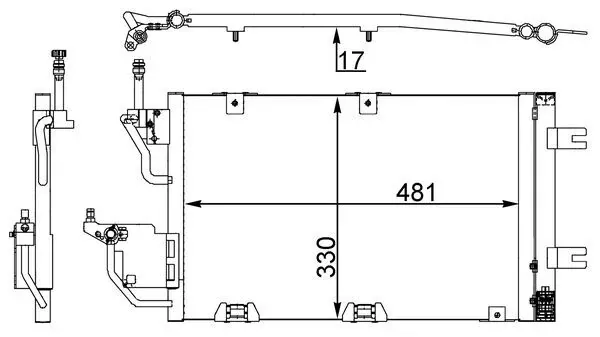 Радиатор кондиционера AC400000S Mahle Original