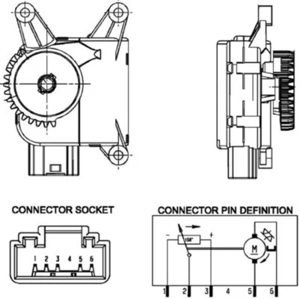 Привод заслонки печки AA16000P Mahle Original