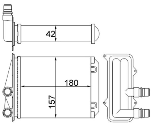 Радиатор печки AH246000S Mahle Original