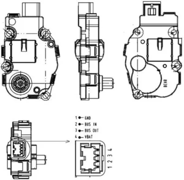 Привод заслонки печки AA18000P Mahle Original