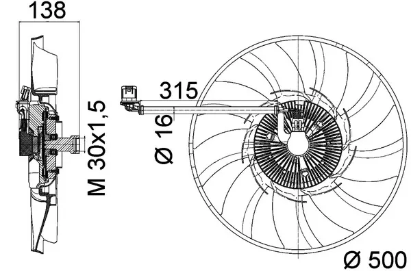 Электровентилятор охлаждения CFF471000P Mahle Original