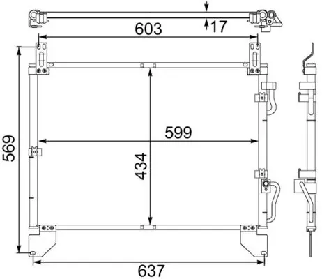 Радиатор кондиционера AC480000S Mahle Original