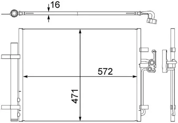 Радиатор кондиционера AC441000S Mahle Original
