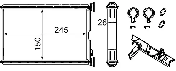 Радиатор печки AH242000S Mahle Original
