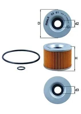 Масляный фильтр OX61D Mahle Original