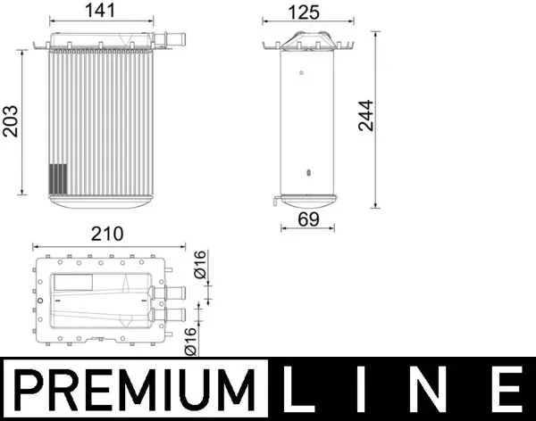 Интеркулер CI642000P Mahle Original