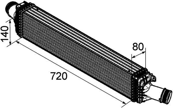 Интеркулер CI169000P Mahle Original