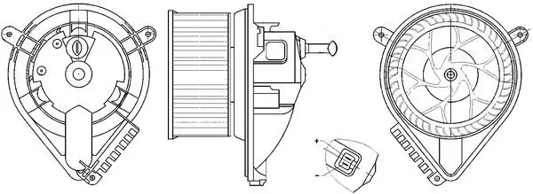 Вентилятор печки AB271000S Mahle Original