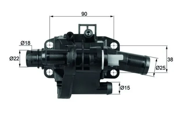 Корпус термостата TH4183 Mahle Original