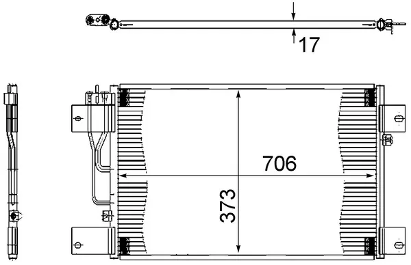 Радиатор кондиционера AC533000S Mahle Original