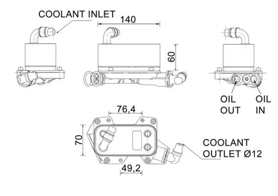Радиатор охлаждения АКПП CLC132000P Mahle Original