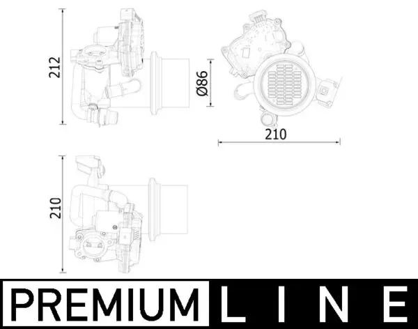 Радиатор системы EGR CE20000P Mahle Original