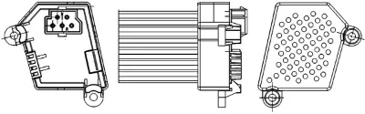 Резистор (сопротивление) вентилятора печки (отопителя салона) MAHLE ABR33000S