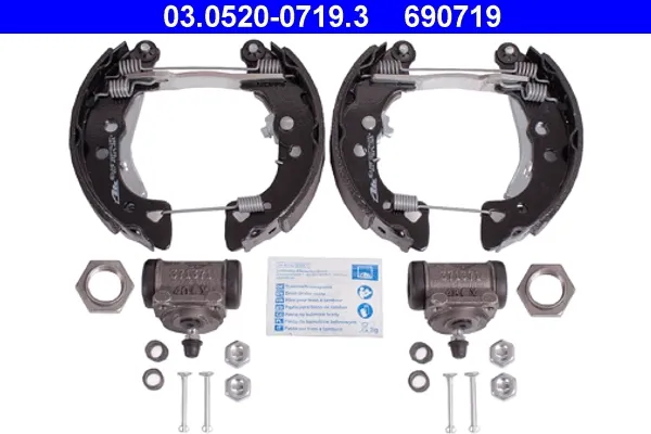 Задние барабанные колодки 8671000777 Renault (RVI)
