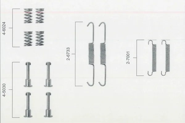 Монтажный комплект задних барабанных колодок 1987475149 Bosch