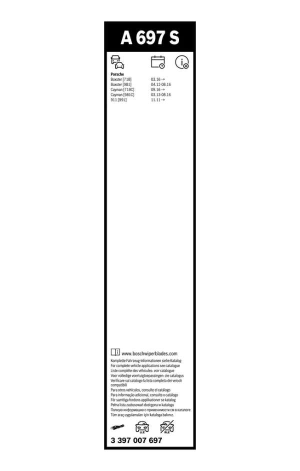 Щетки стеклоочистителя 3397007697 Bosch