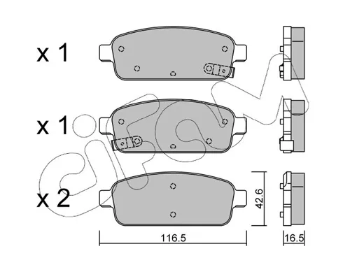 Задние тормозные колодки 8228400 Cifam