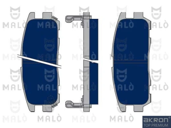 Задние тормозные колодки 1050314 Akron Malo