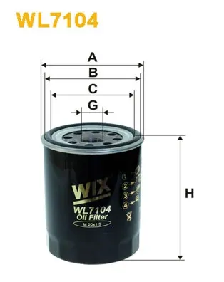 Масляный фильтр WL7104 WIX