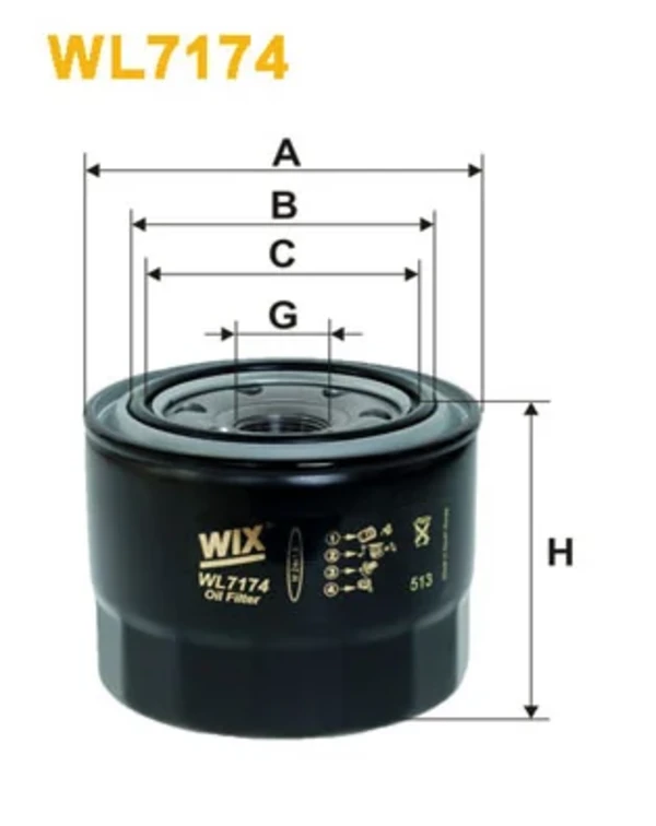Масляный фильтр WL7174 WIX