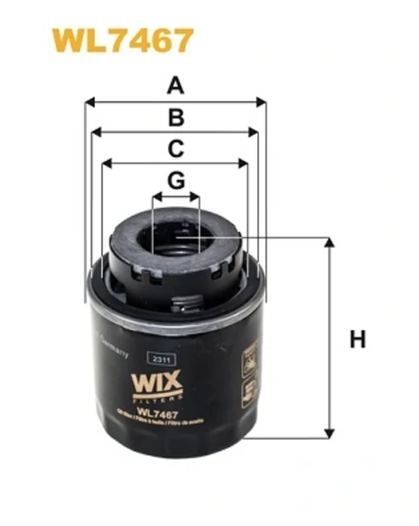 Масляный фильтр WL7467 WIX