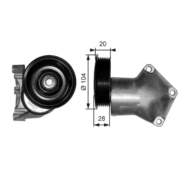 Натяжитель приводного ремня T38202 Gates