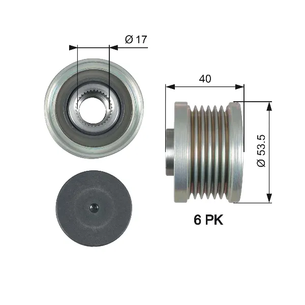 Шкив генератора Nissan Qashqai I