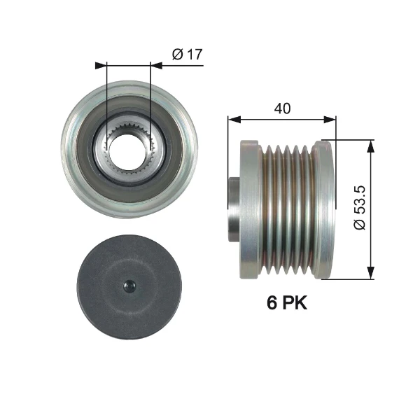  Шкив генератора Nissan Qashqai 1