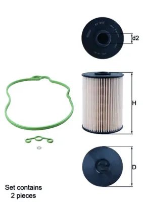 Топливный фильтр KX200DS Mahle Original