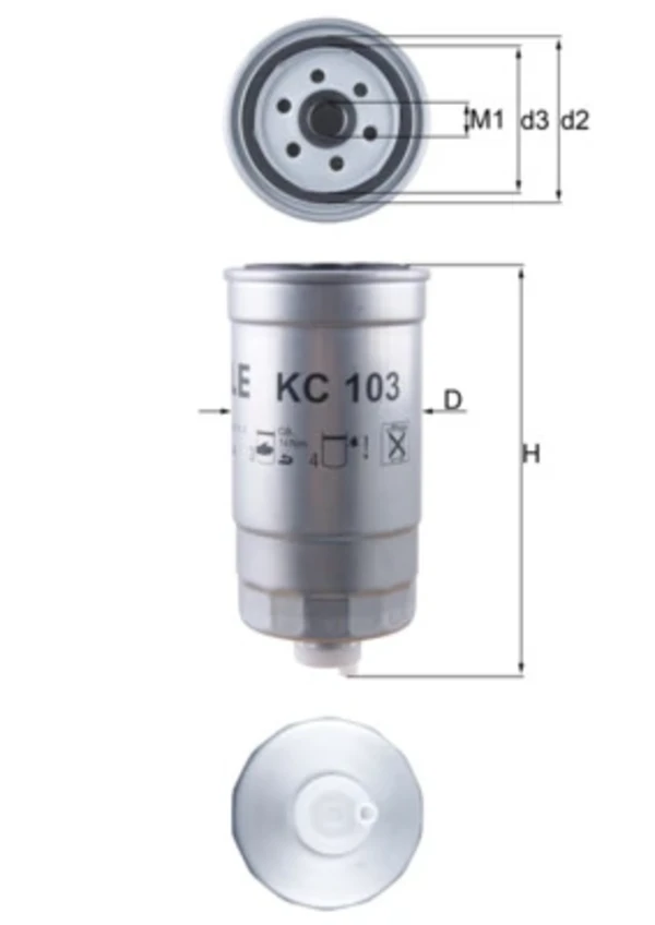 Топливный фильтр KC103 Mahle Original