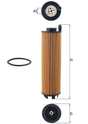 Масляный фильтр OX1301D Mahle Original