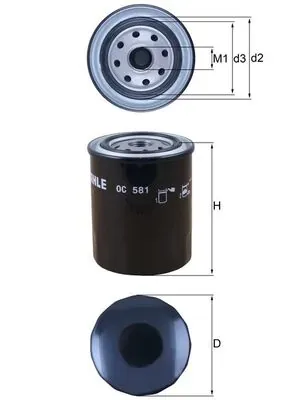Масляный фильтр OC581 Mahle Original