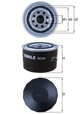 Масляный фильтр OC570 Mahle Original