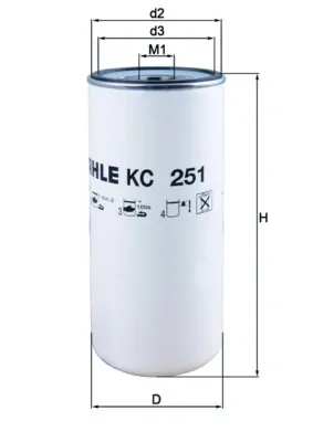 Топливный фильтр KC251 Mahle Original