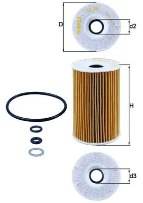 Масляный фильтр OX351D Mahle Original