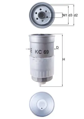 Топливный фильтр KC69 Mahle Original