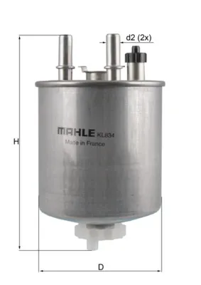 Топливный фильтр KL834 Mahle Original