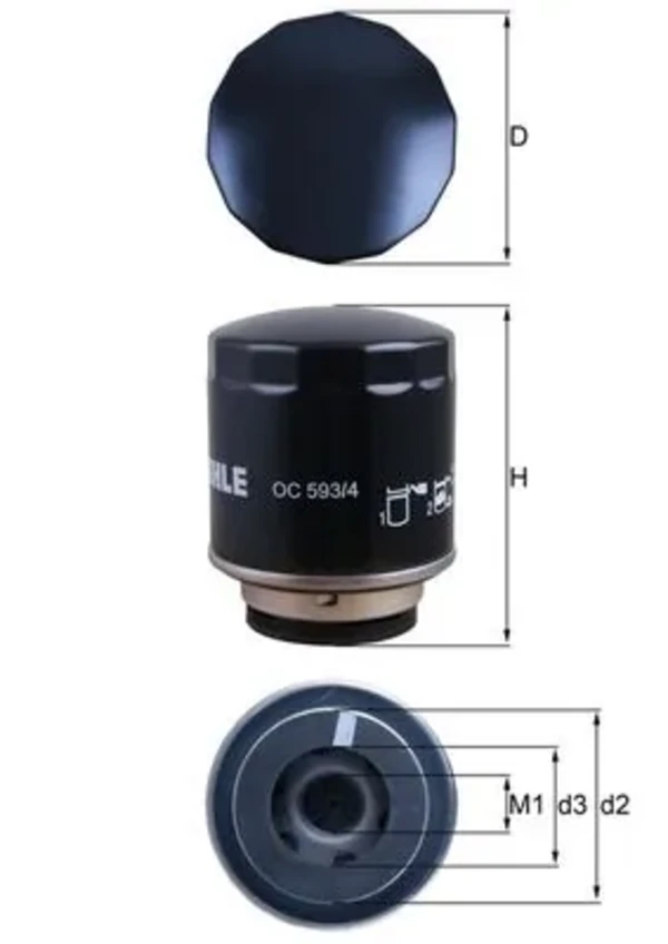 Масляный фильтр OC5934 Mahle Original