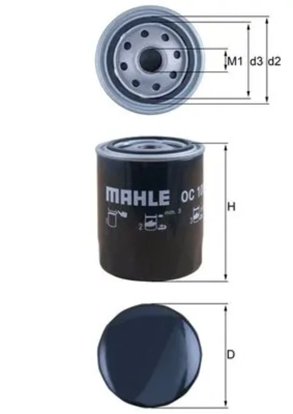 Фильтр масляный MAHLE OC105