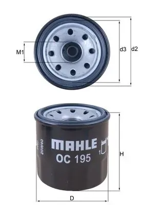 Фильтр масляный MAHLE OC195