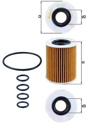 Масляный фильтр OX437D Mahle Original