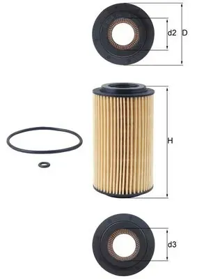 Масляный фильтр OX153D1 Mahle Original