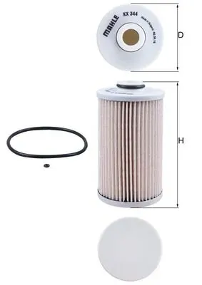 Топливный фильтр KX344D Mahle Original